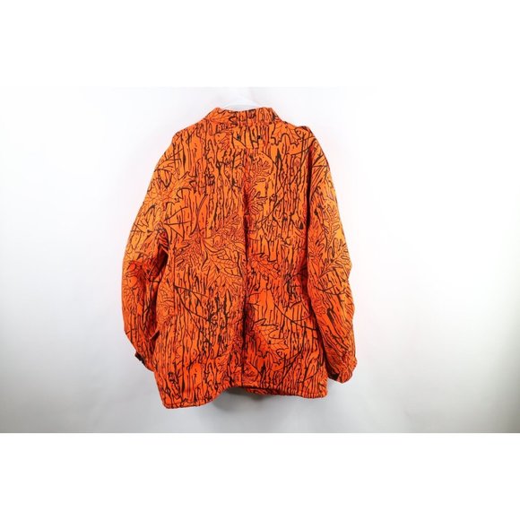 Vintage 90s Smith & Wesson Mens Large Distressed Camouflage Jacket Blaze Orange - Picture 8 of 10